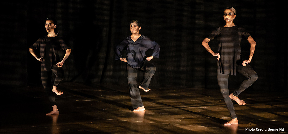 Pallavi and  Space uses the basic stance in Odissi, the chowka. Photo Courtesy: Esplanade