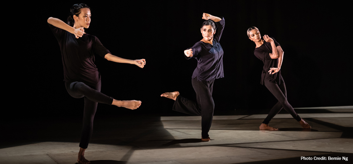 Pallavi in time explores the 'tribhanga' or the three bends of the body in Odissi. Photo Courtesy: Esplanade