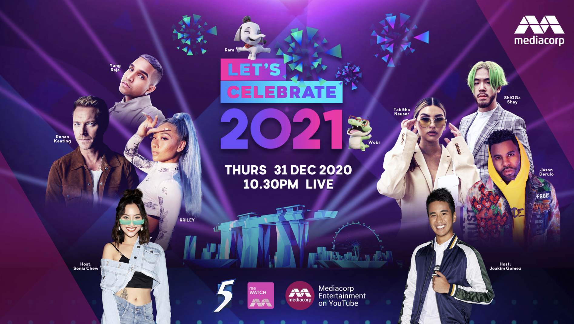 Ring in the new year on a high note with Let's Celebrate 2021. Photo courtesy: Mediacorp