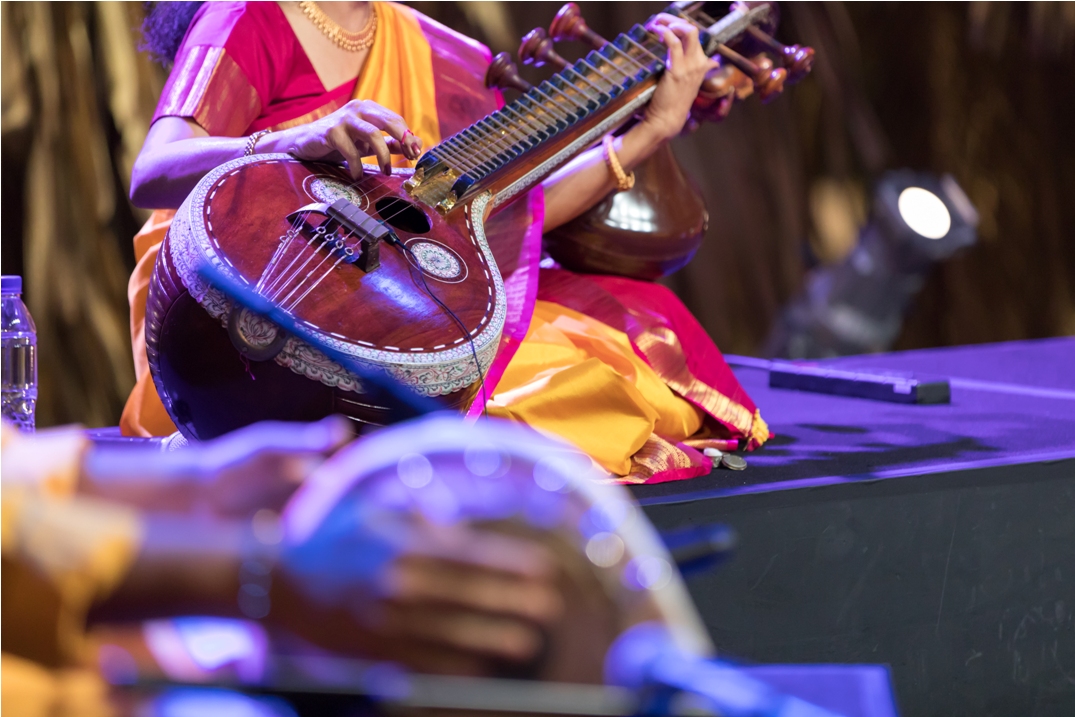 The performance featured the vocals of Janaki Sadagopan, NNR Ganesh Kumar on the violin, Manjula Surendra on the veena and Tripunithura Sreekanth on the mridangam. Photo courtesy: Esplanade