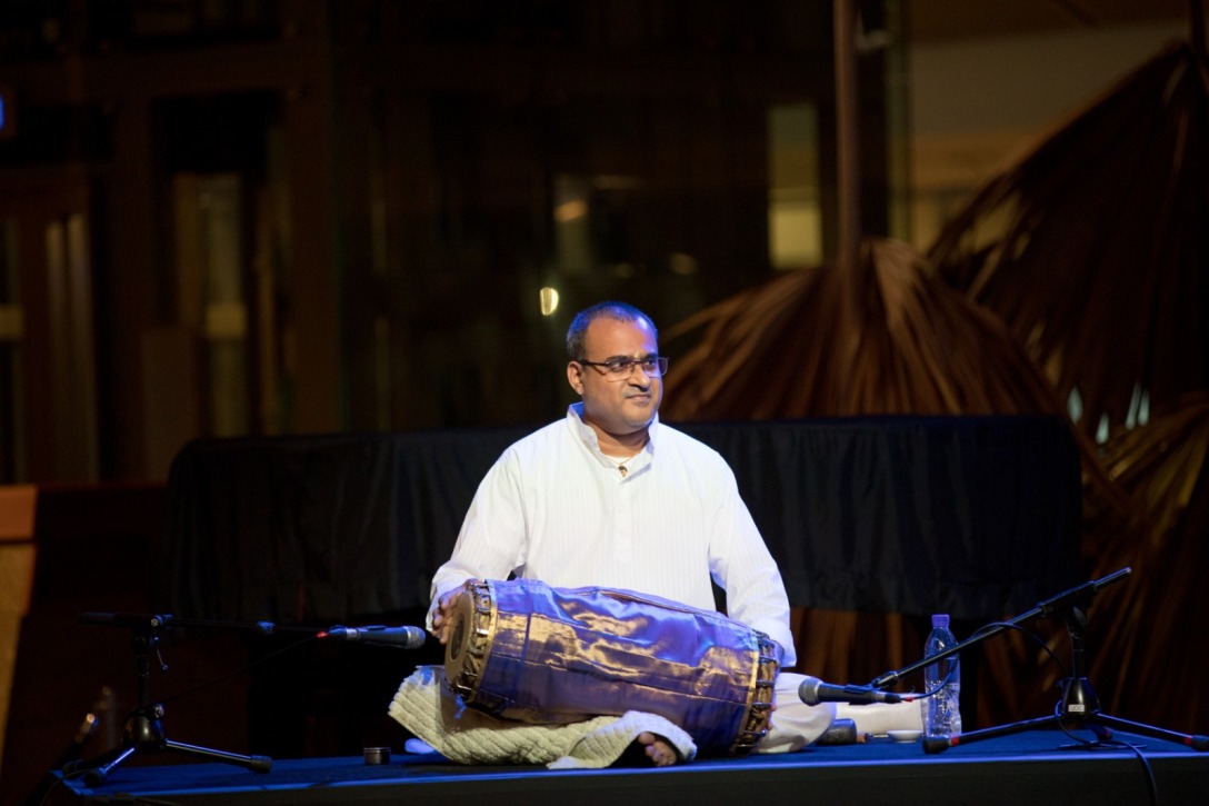 On the Mridangam is Trivandrum D Rajagopal. Photo courtesy: Esplanade