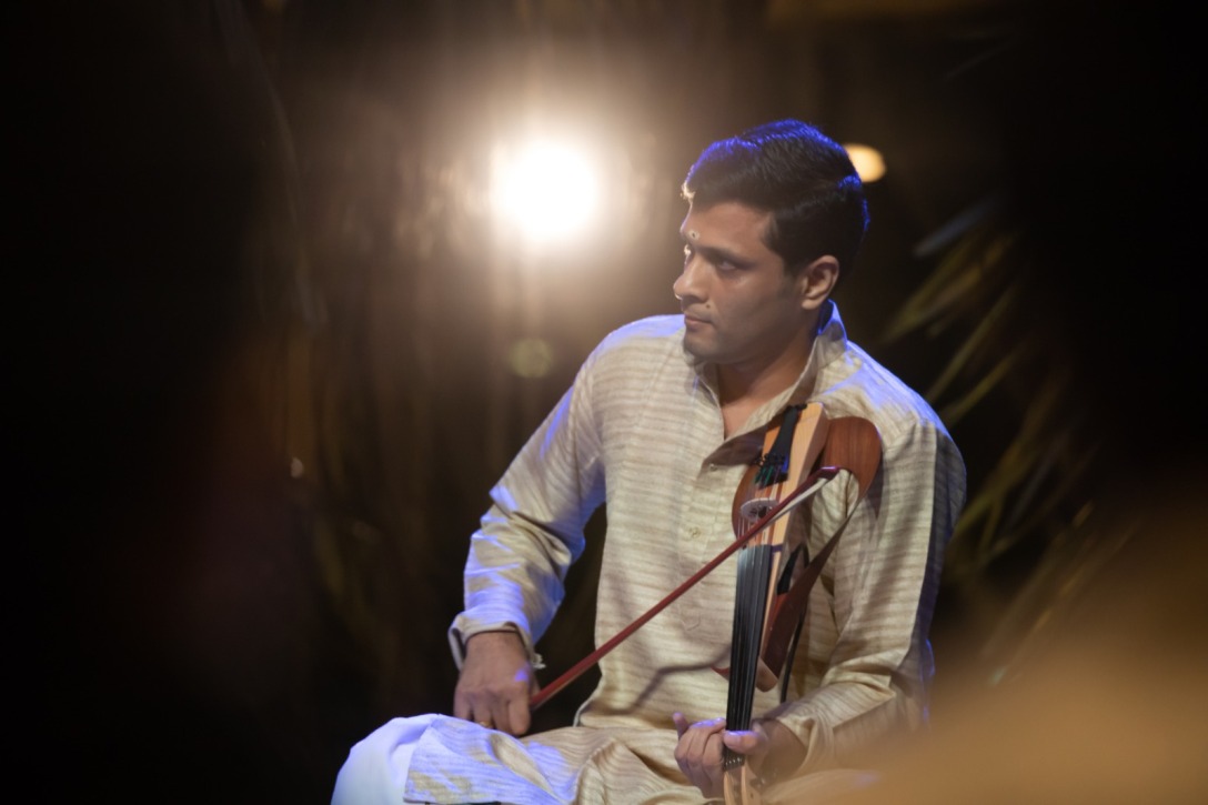 Bombay V Anand has performed extensively in many sabhas and organisations around the world. Photo courtesy: Esplanade