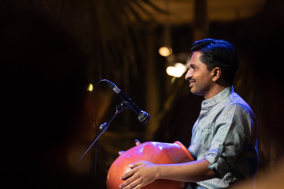 Mahesh Parameswaran is a versatile Indian classical percussionist who is a disciple of Bombay Shri KB Ganesh and Shri TR Sundaresan. Photo courtesy: Esplanade