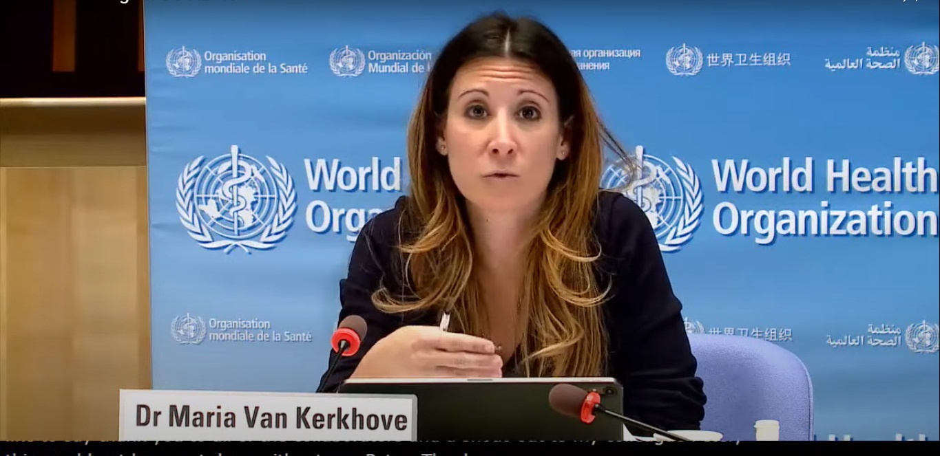 WHO Technical Head Dr Maria Van Kerkhove. Screengrab: YouTube/WHO