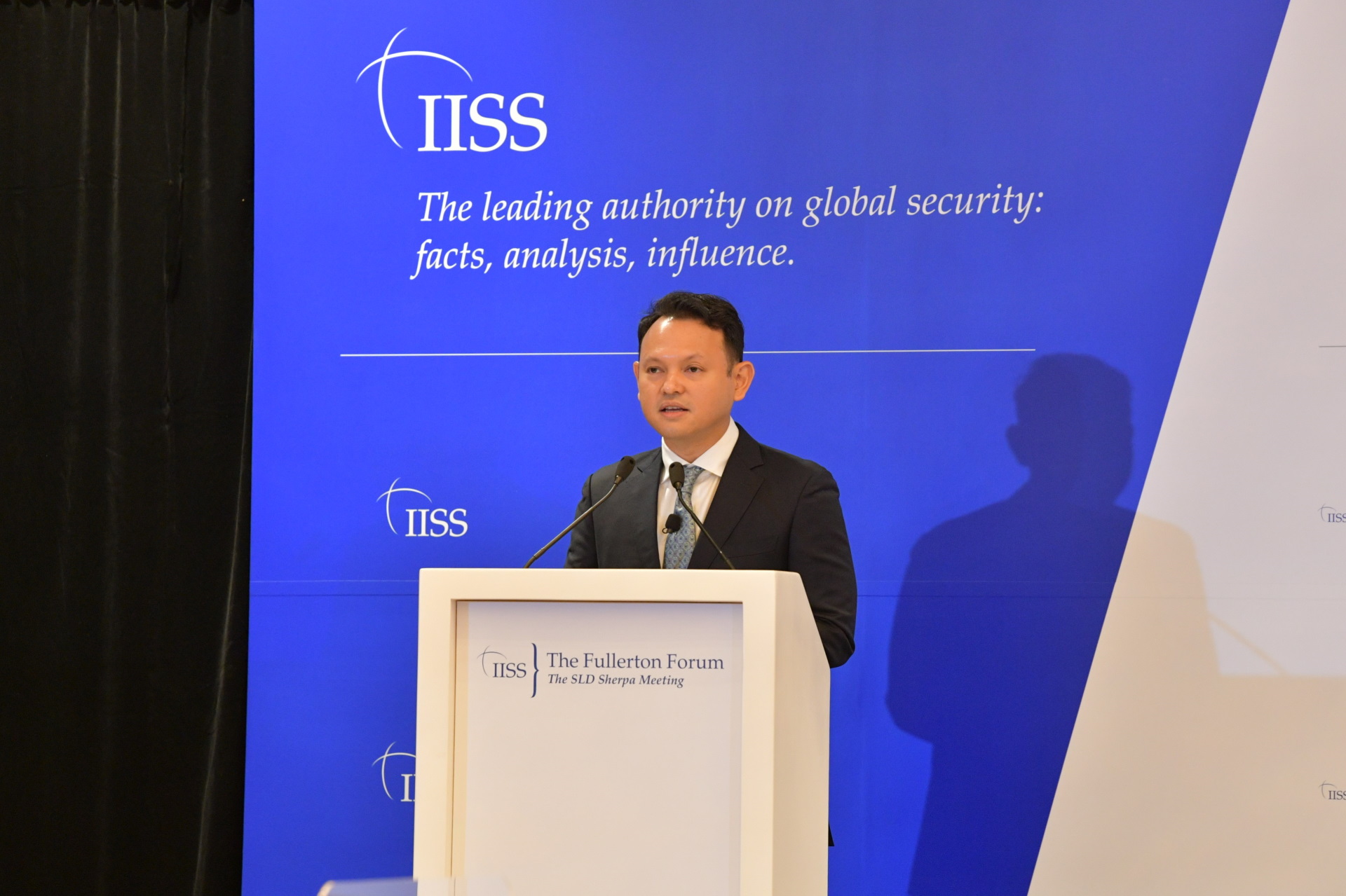 Senior Minister of State for Defence Zaqy Mohamad delivered a keynote address  at the Shangri-La Dialogue Sherpa Meeting. Photo Courtesy: MINDEF