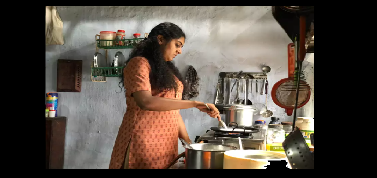 The Great Indian Kitchen feels like a virgin look at that kitchen because for a change it is not glorified the drudgery. Photo Courtesy: Screengrab/NeeStream