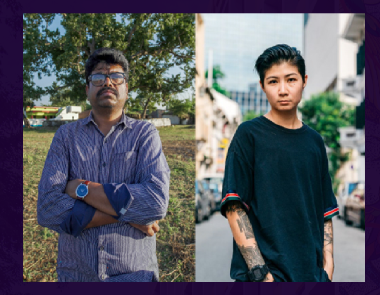St+art India Foundation and the Singapore Tourism Board made it possible for Shyam Bhajju (left) and Sam Lo (right) to be a part of AWLI 2021 by LASALLE College of the Arts. Photo Courtesy: AWLI 