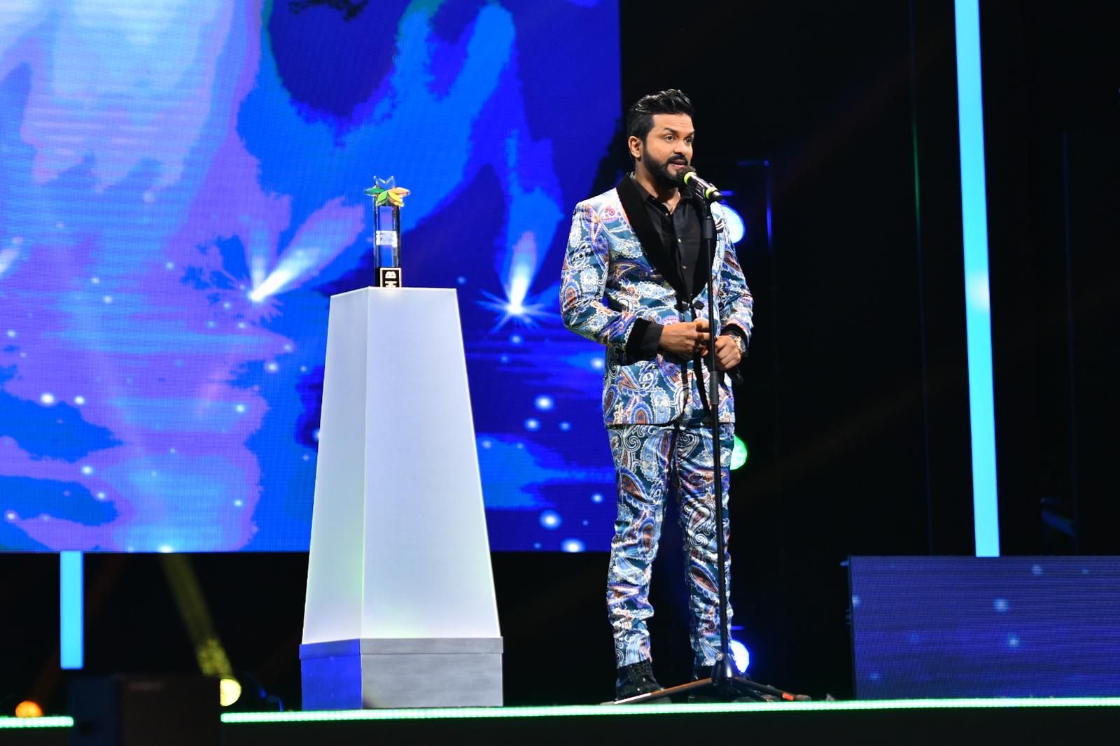 Jaya Ganesh Isuran named Most Popular Male Artiste. Photo courtesy: Mediacorp
