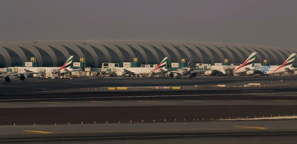Reportedly, the wingtip of the FlyDubai plane and the tail of the Gulf Air jet brushed each other.