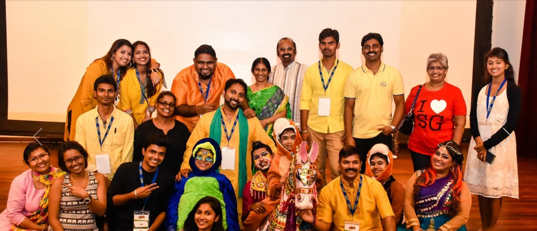 Anandha Kannan -middle row centre - with his AKT family. Photo Courtesy: AKT Creations