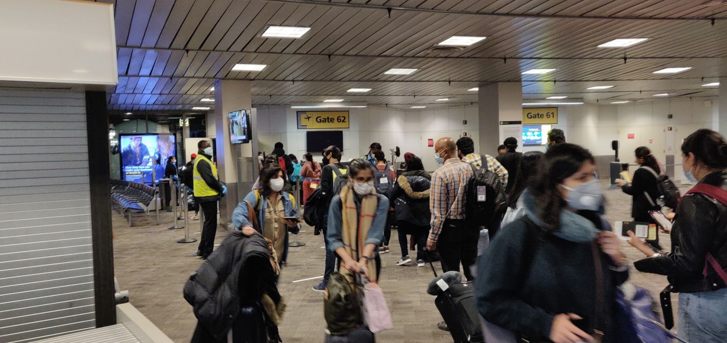According to the Centre For Disease Control and Prevention, you should not travel internationally until you are fully vaccinated.