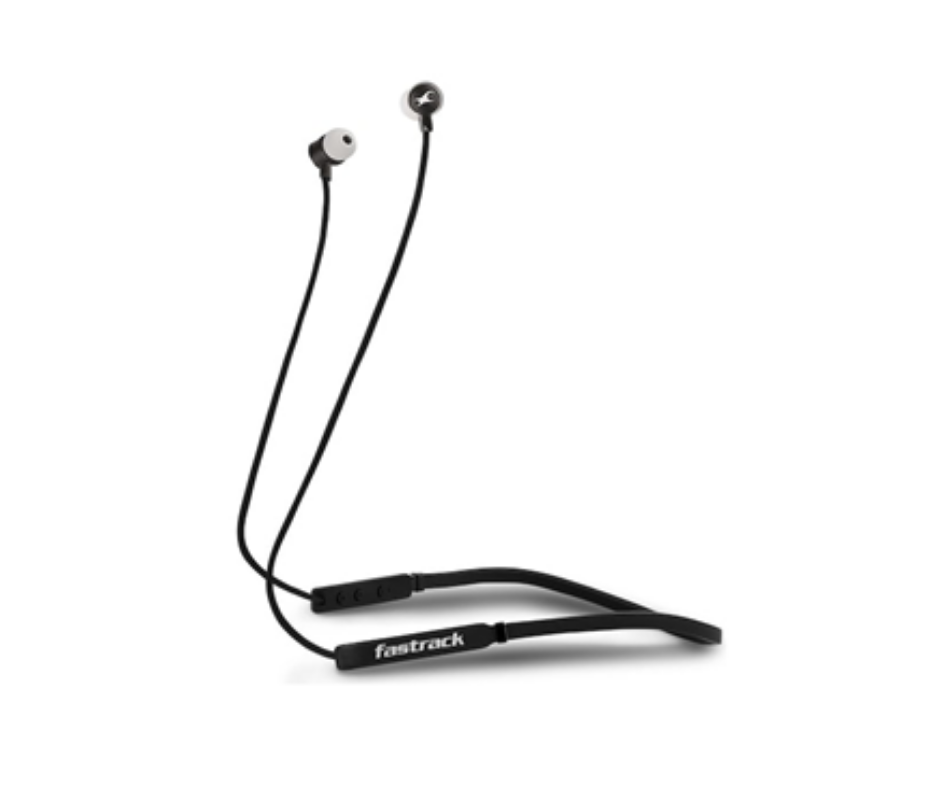 Behind-the-Neck Black Earphones