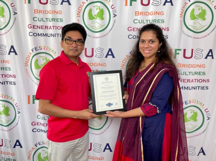 She has been the recipient of many awards over the years, including the Natya Shiromani National Award by India Festival USA
