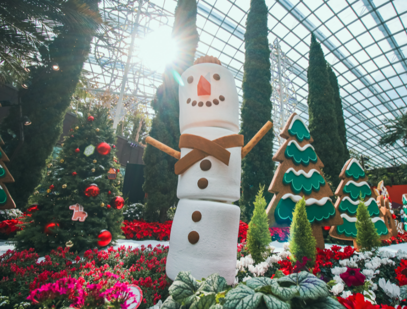 Giant Santa Claus in Christmas Wonderland