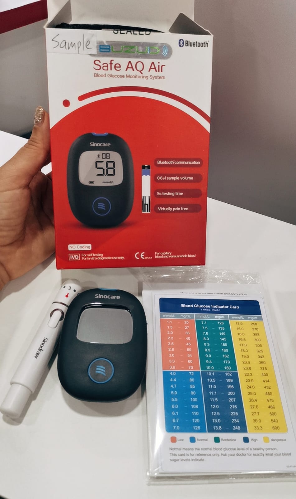 The Buzud blood glucose meter has advanced, multiple features and options.