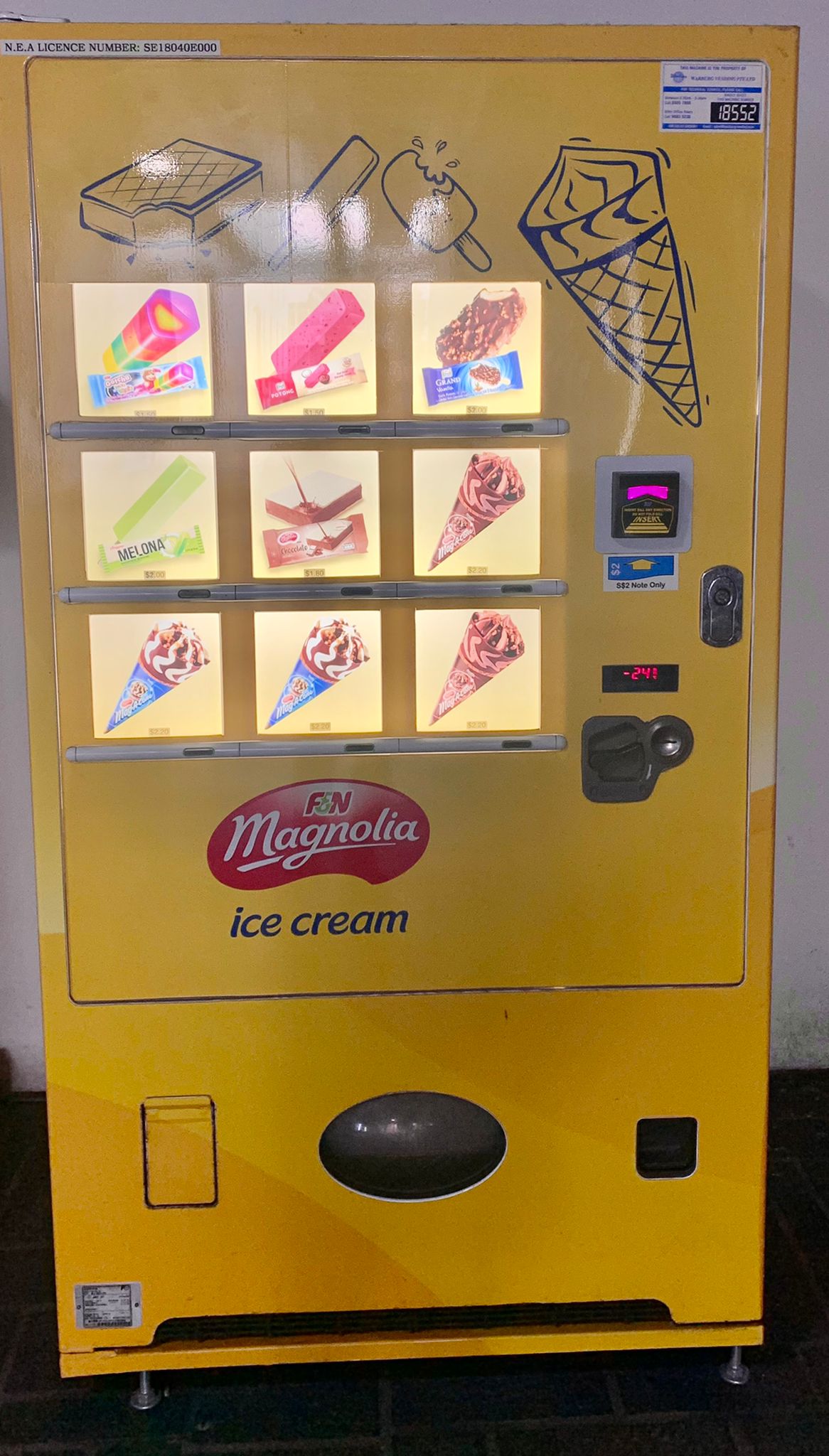 Magnolia Ice Cream vending machine