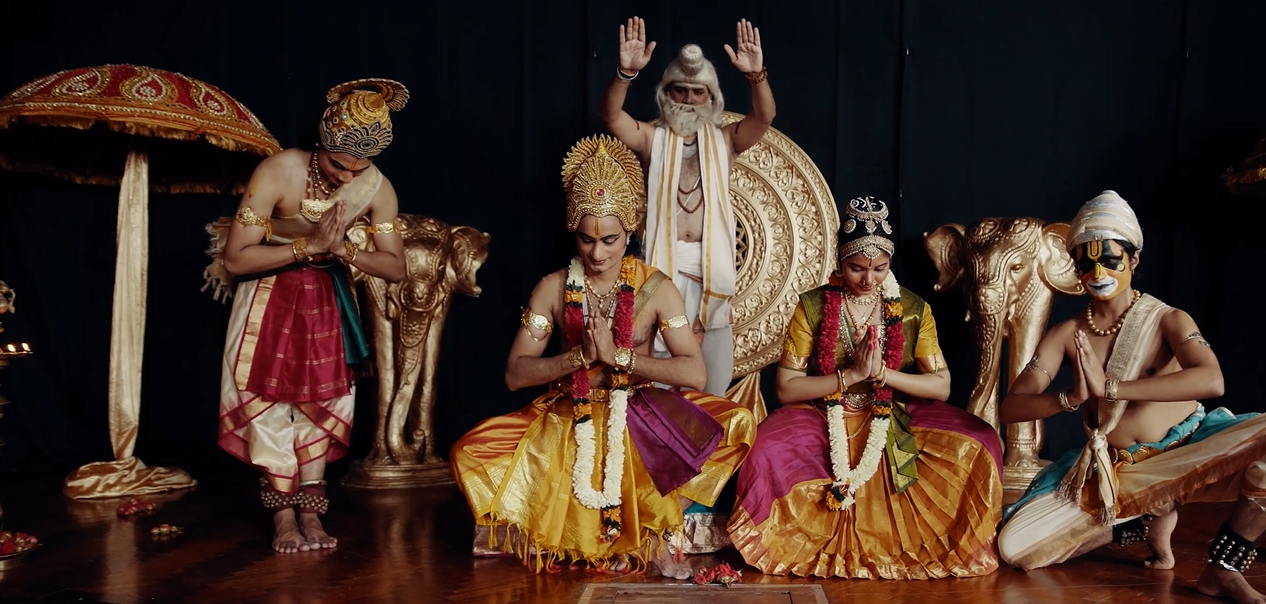 Rama and Sita are coronated by Rajarishi Vasisht