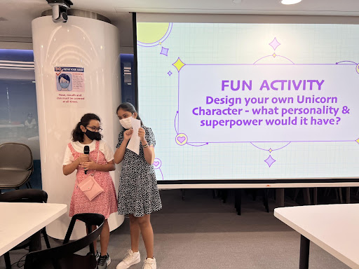 A guest presenting her idea during the interactive events. Photo courtesy: Push Sharma