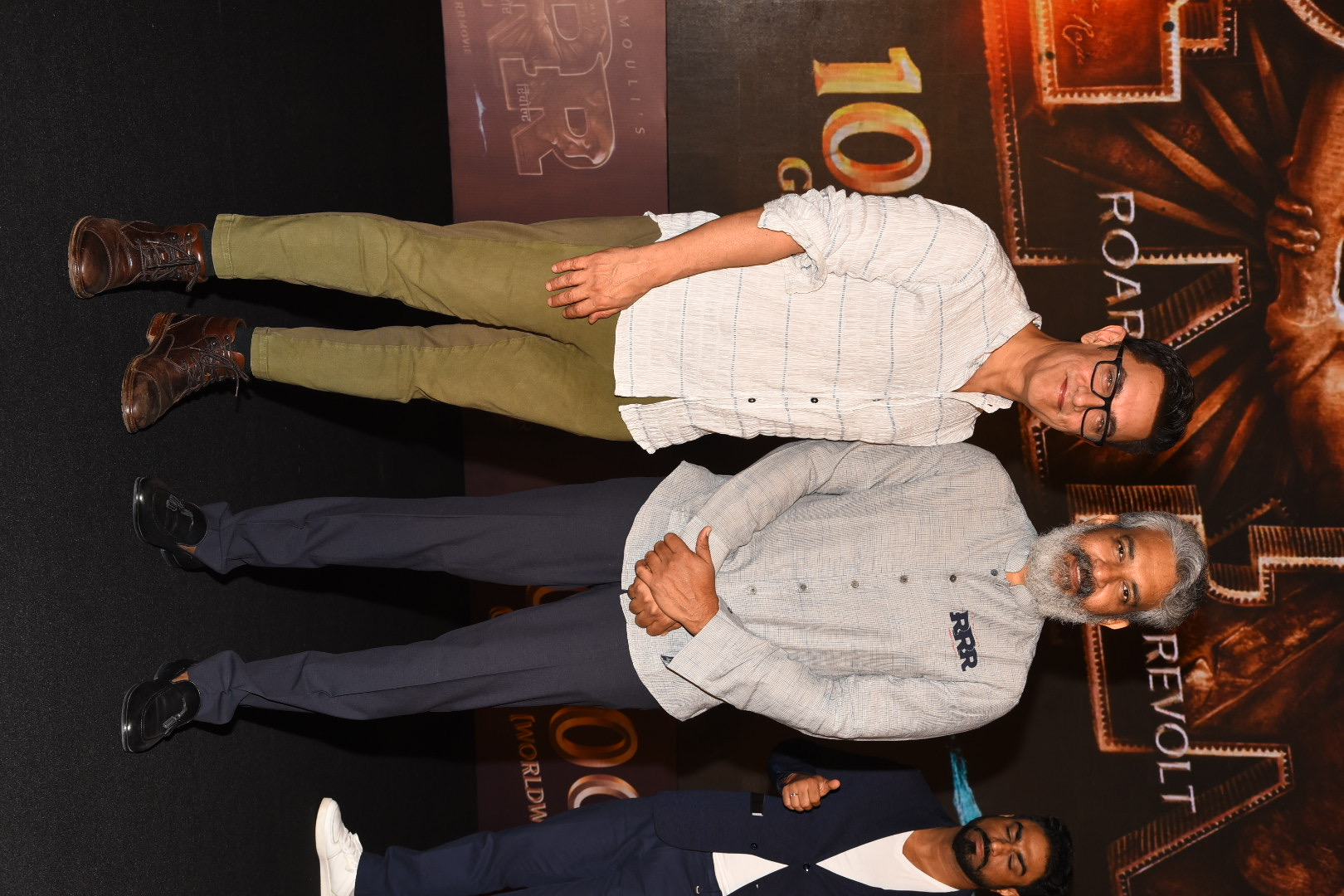 Aamir Khan with SS Rajamouli at RRR success bash