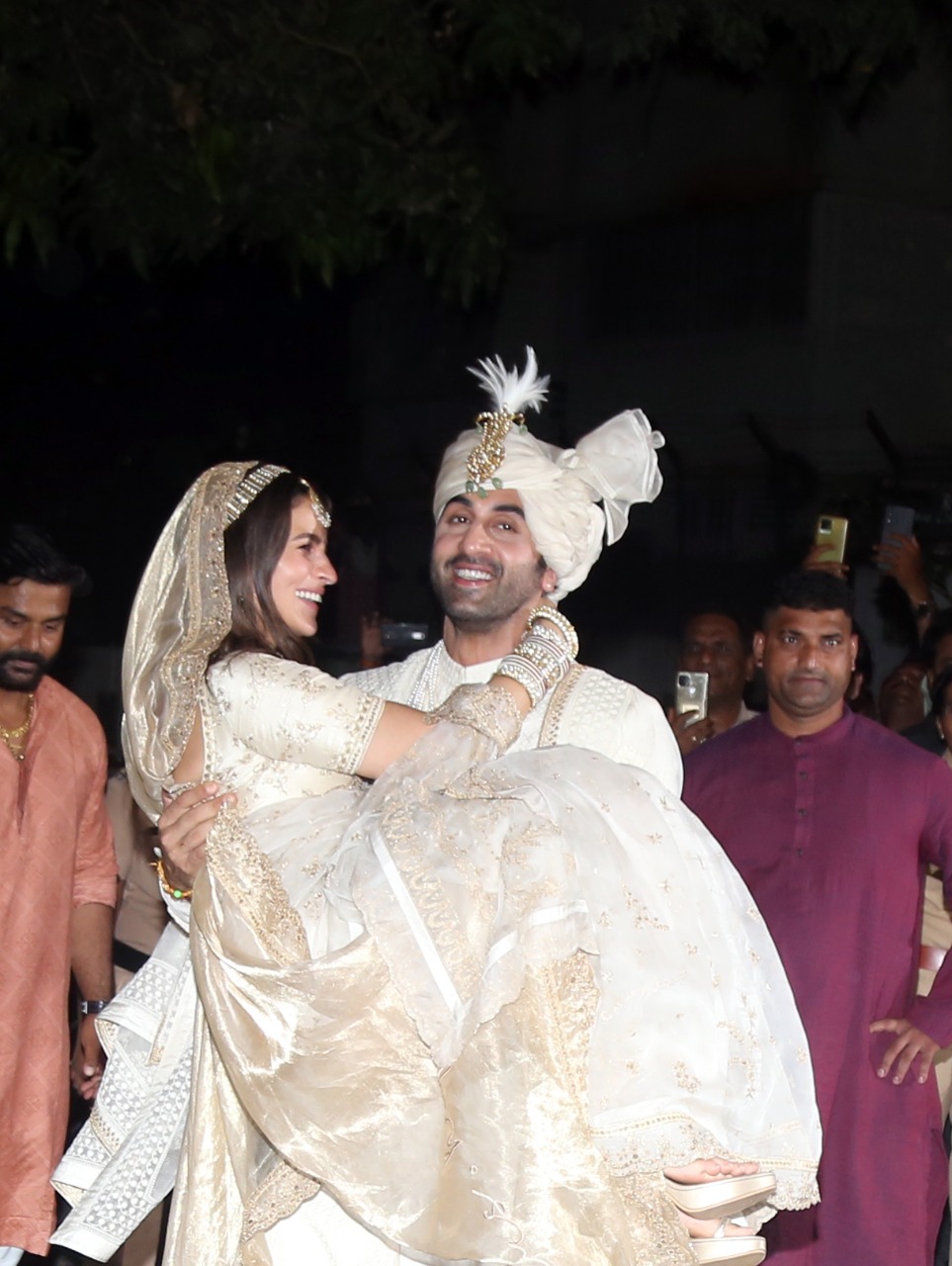 Ranbir Alia after their wedding ceremony