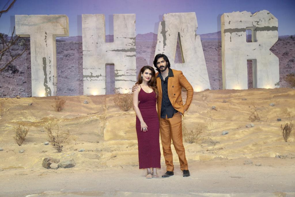 Harsh Varrdhan and Fatima Sana Shaikh at Thar trailer launch