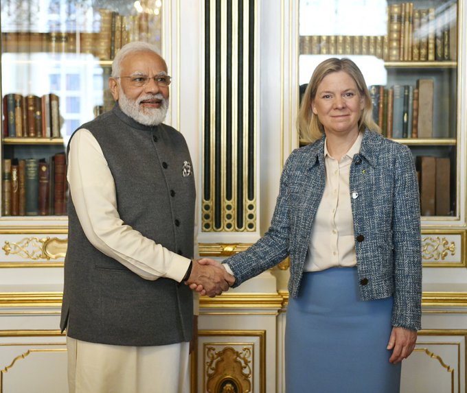 PM Narendra Modi and Swedish PM Magdalena Andersson held extensive talks on further diversifying the India-Sweden friendship.