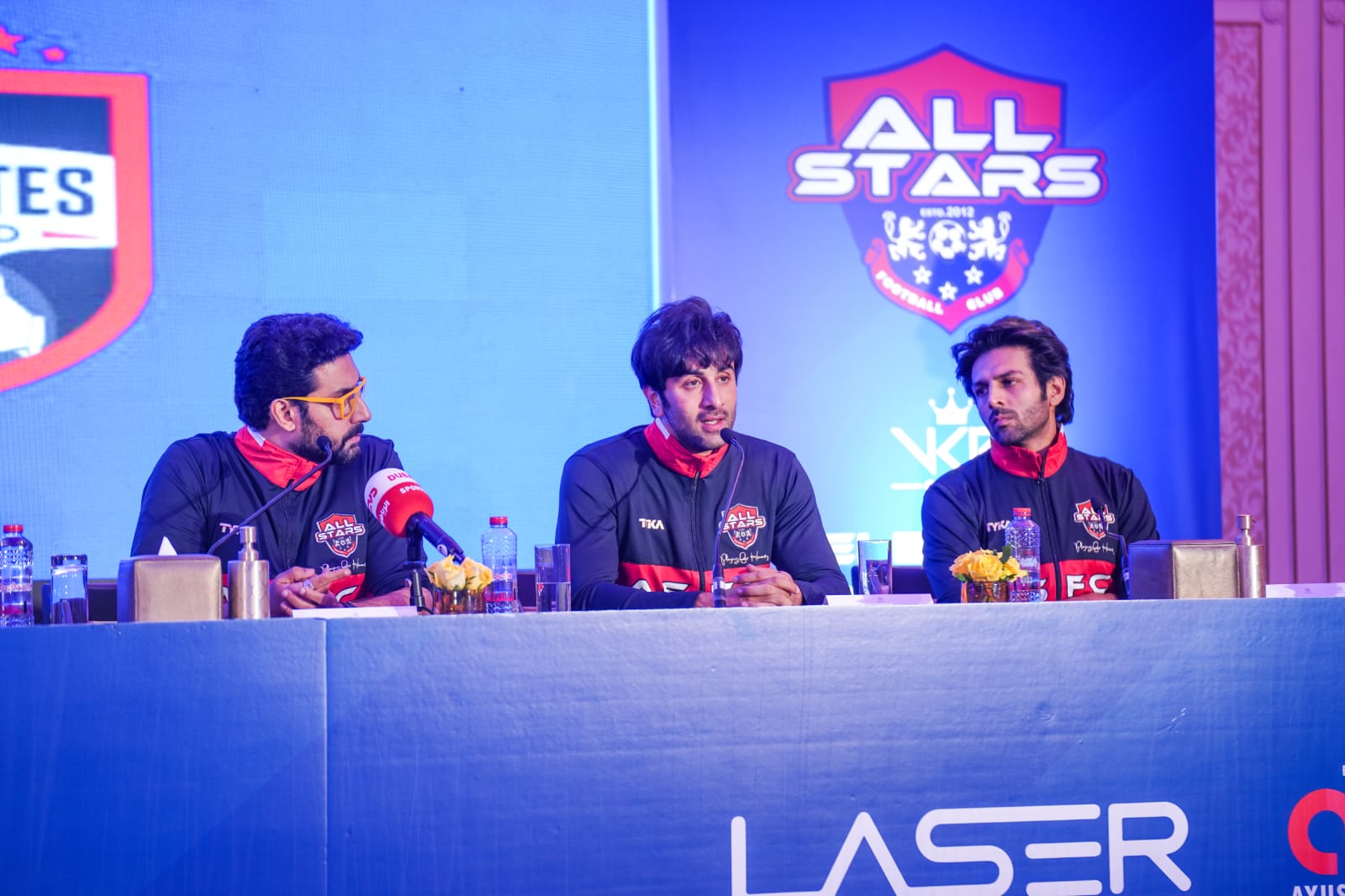 Abhishek Bachchan played against the team Emirates United filled with UAE sporting talents.