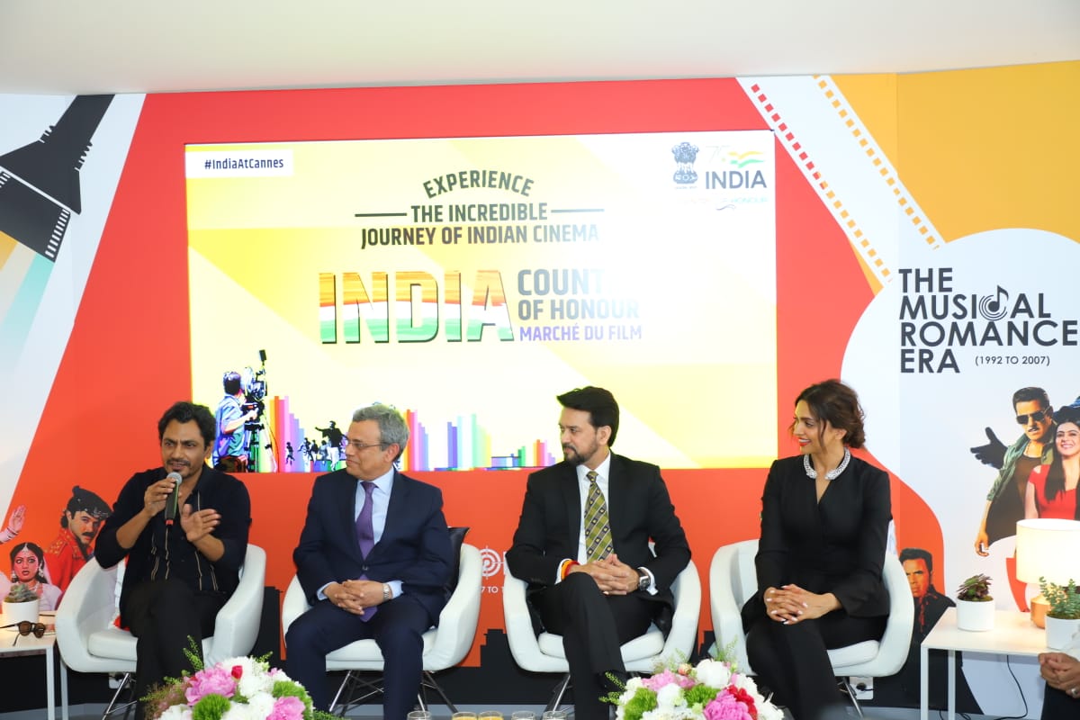 Deepika Padukone and Anurag Thakur inaugurated the India Pavilion at Marche’ Du Film.