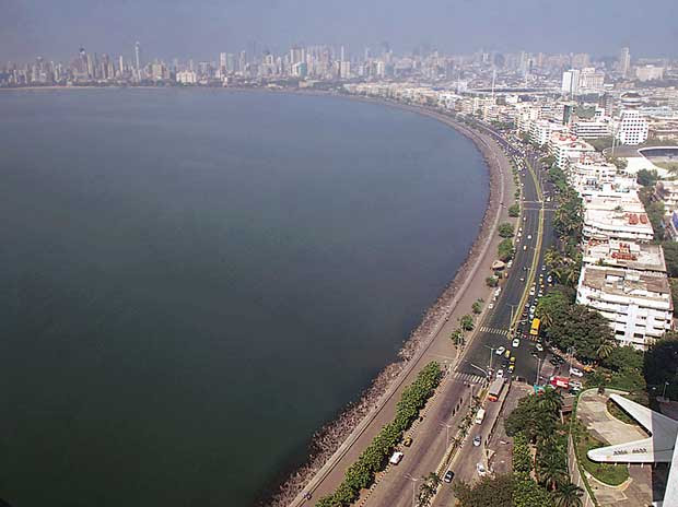 Marine Drive is a 3 kilometre-long Promenade in Mumbai.