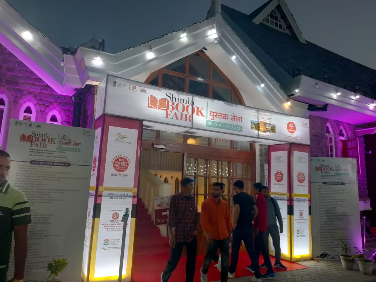 Book lovers visited the book fair at the historic Gaiety Theatre and the Ridge Maidan on The Mall Road,  in the heart of Shimla.