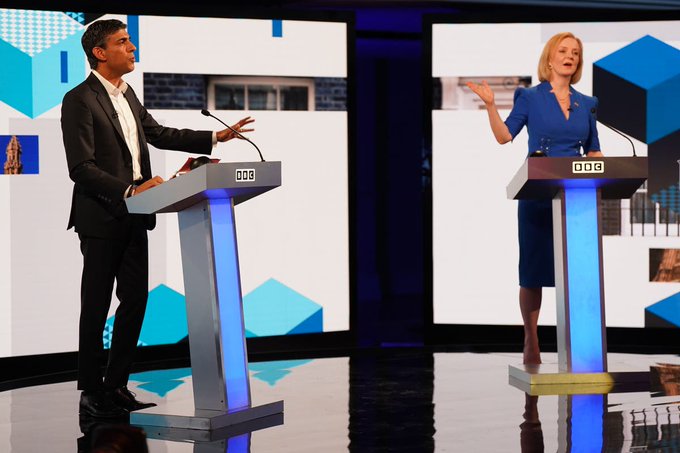 In their first head-to-head TV debate organised by the BBC, the two contenders to be the next PM did not hold back from 