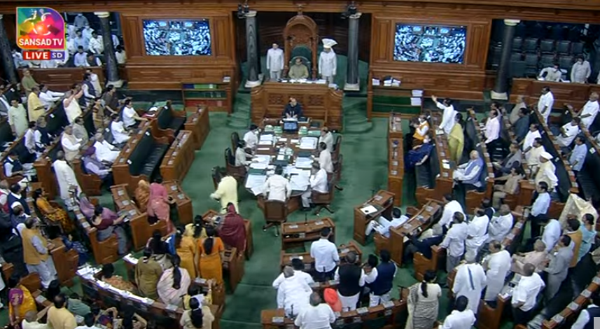 the Lok Sabha descended into utter chaos today