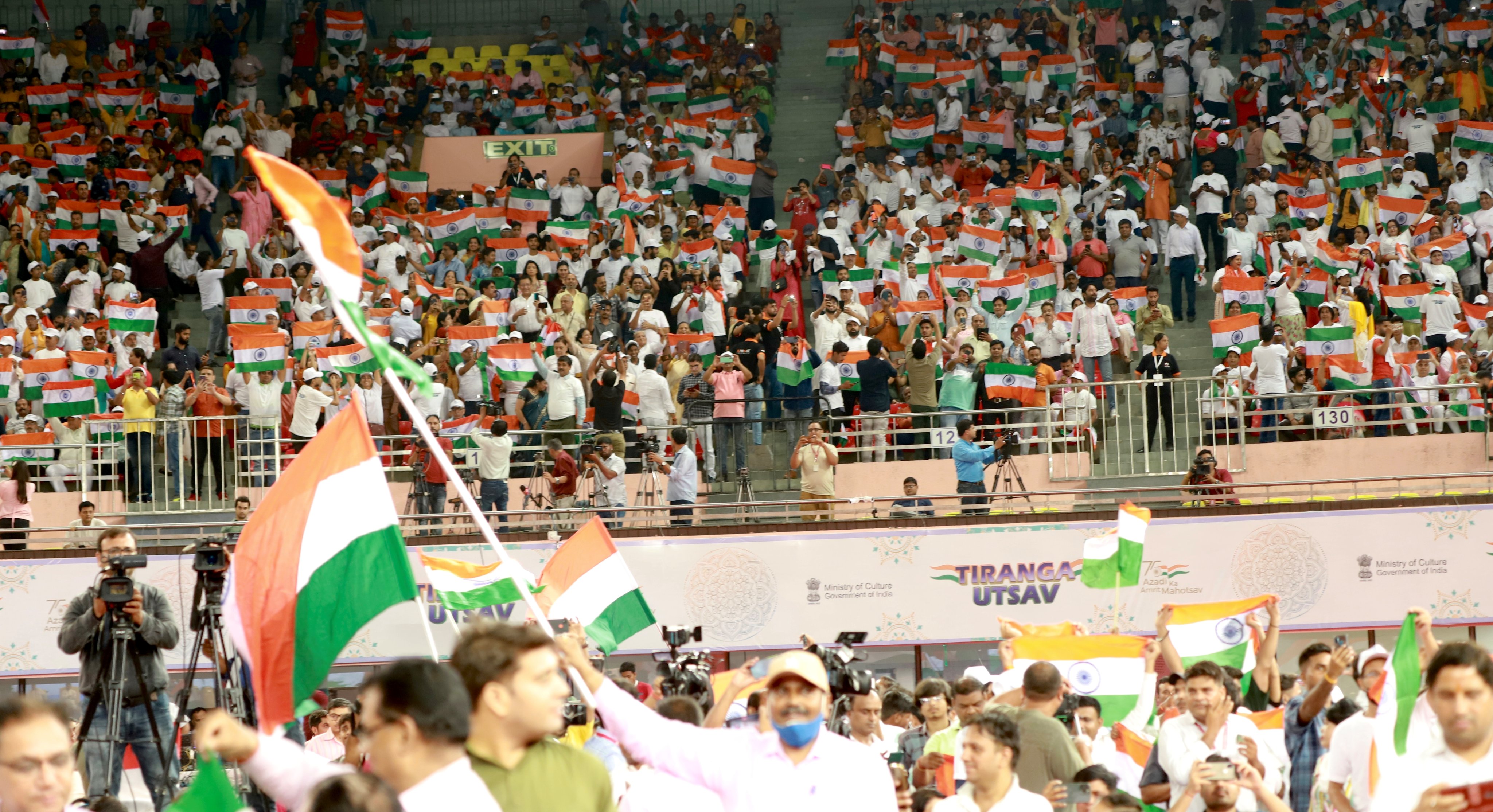 The mega event was hosted by the Ministry of Culture in the evening to celebrate the legacy of freedom fighter Pingali Venkayya, who also designed the Indian flag.