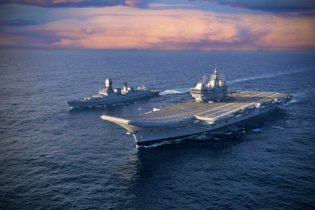 The vessel - 262m (860ft) long and almost 60m (197ft) tall - is the first aircraft carrier India has designed and built on its own.
