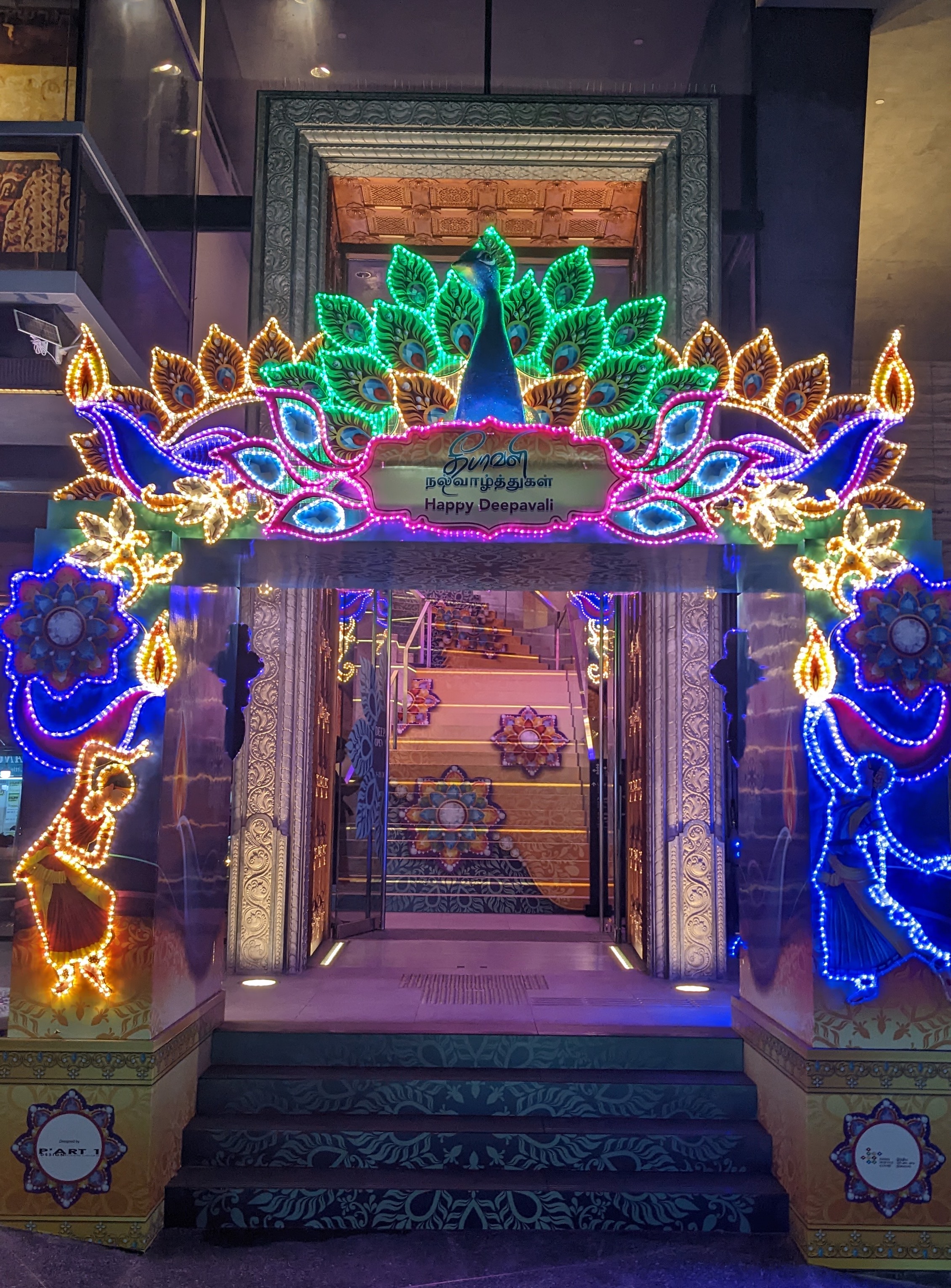 Miniature replica of Little India Deepavali street light-up arch