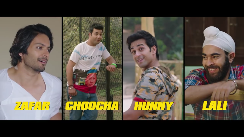 Cast members of the 2013 breakout hit Fukrey.