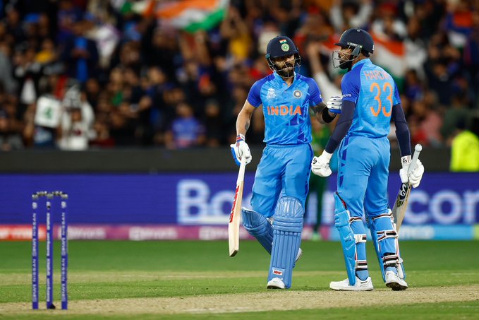 India lost early wickets before a century partnership between Kohli and Hardik Pandya turned the run chase around and some great hitting from Kohli at the end led the Men in blue to victory.