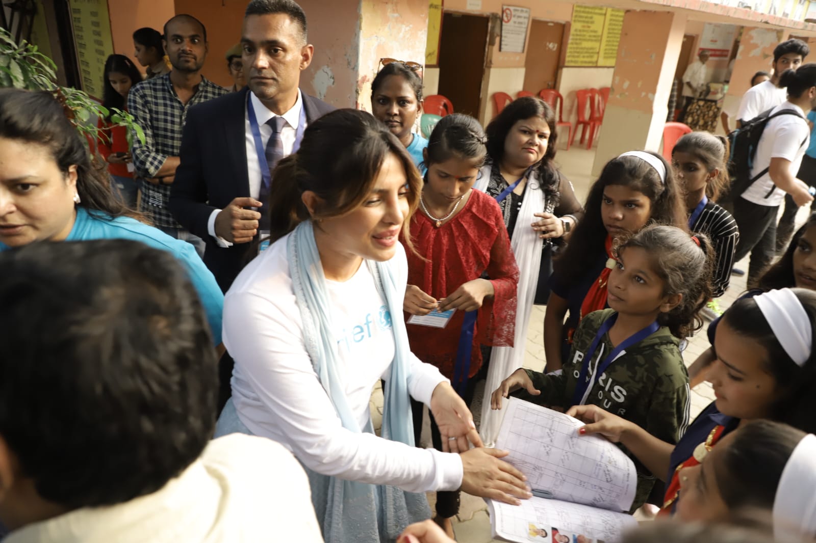 UNICEF Goodwill Ambassador and actor Priyanka Chopra Jonas interacted with the children at the Aurangabad’s Composite School and an Anganwadi centre during the visit.
