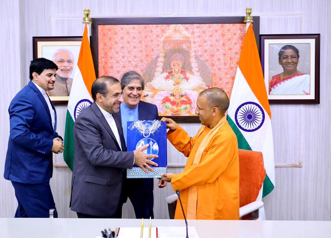 Welcoming the delegation led by Iran's Ambassador Dr Iraj Elahi, CM Yogi described Uttar Pradesh as the soul of India.