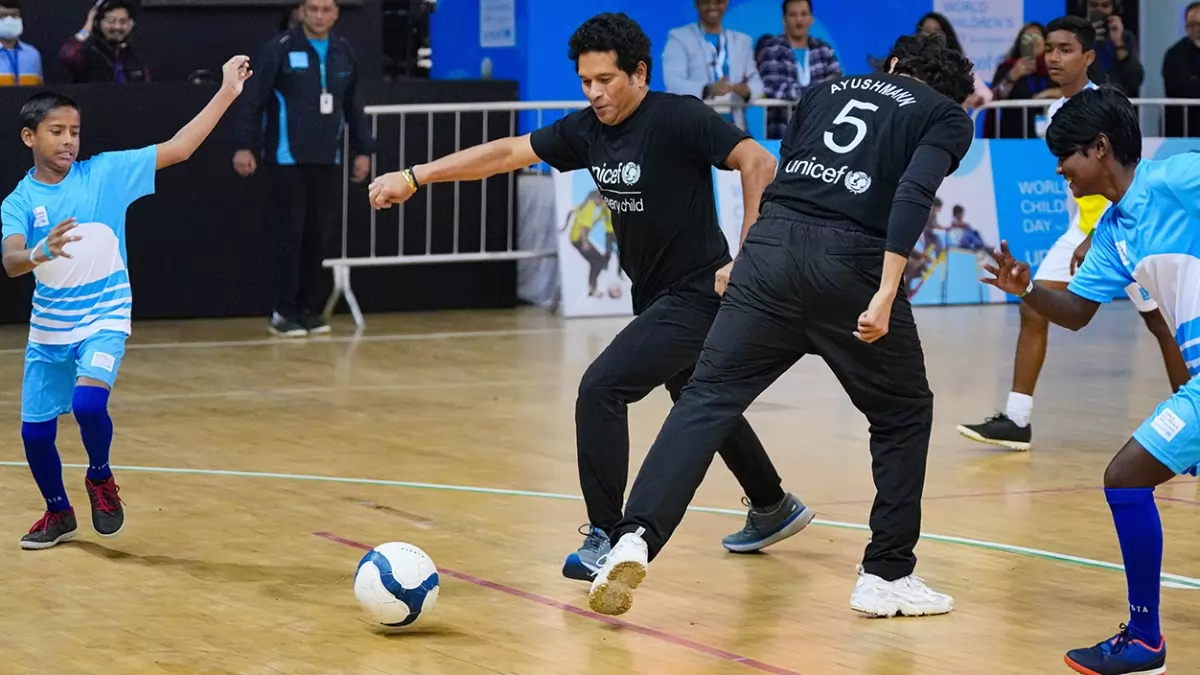 Sachin Tendulkar, Ayushmann Khurrana Join UNICEF World Children's Day Event In New Delhi