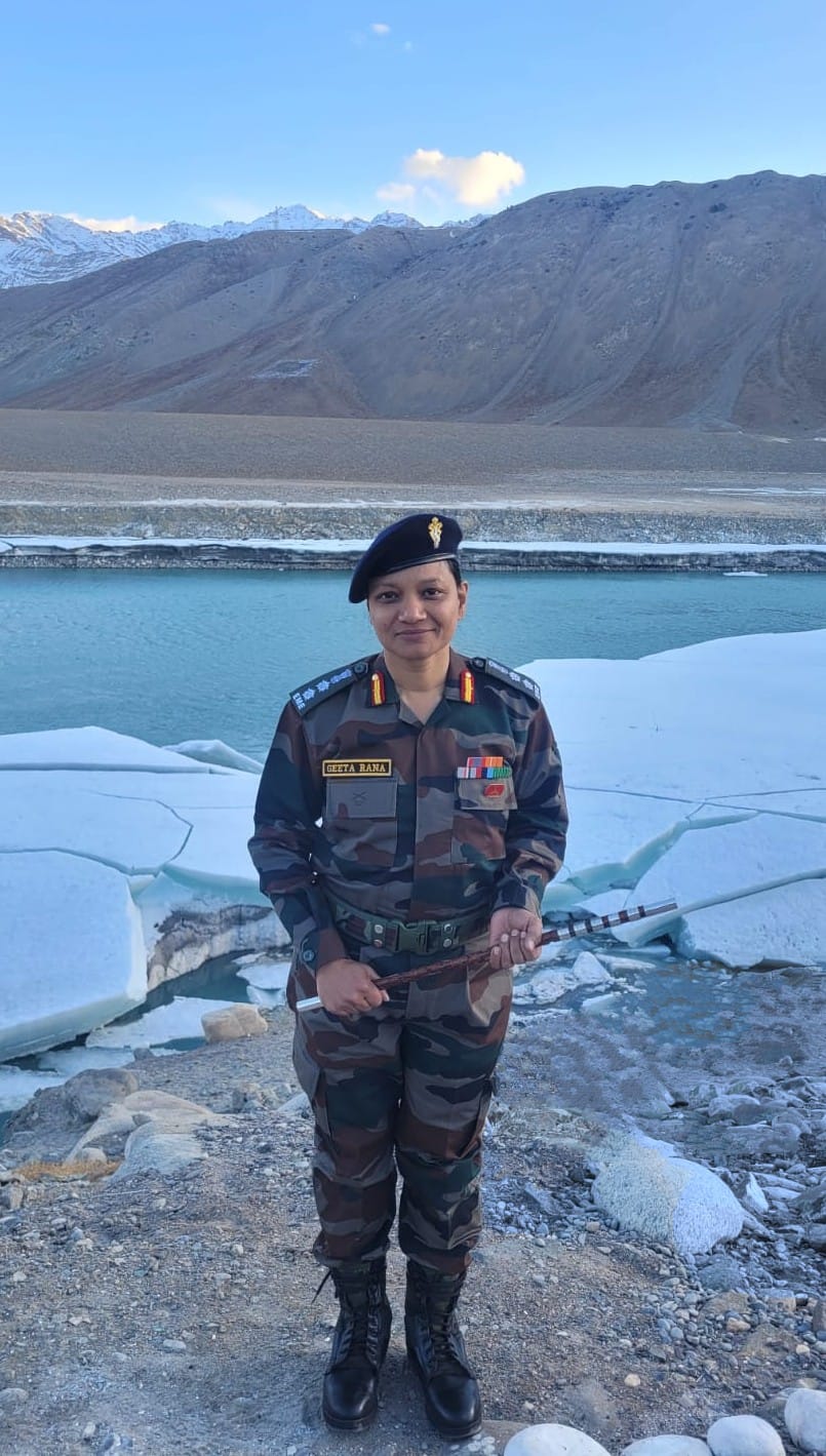 Col Geeta Rana of Electronics and Mechanical Engineers (EME) Photo courtesy: Twitter/@firefurycorps_IA (official channel of Indian Army)