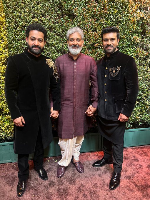 SS Rajamouli and featuring actors Ram Charan and Jr NTR, all of whom attended the Academy Awards.