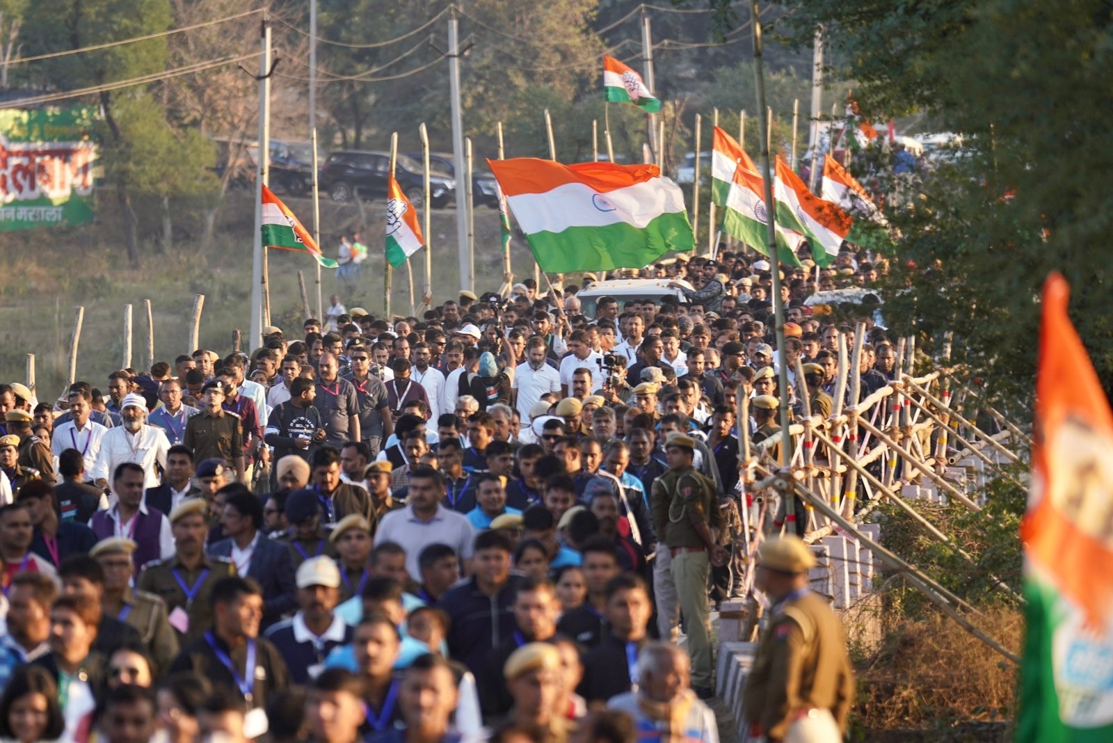 Congress members held protests across the country against Gandhi’s conviction and two-year-old jail sentence. 