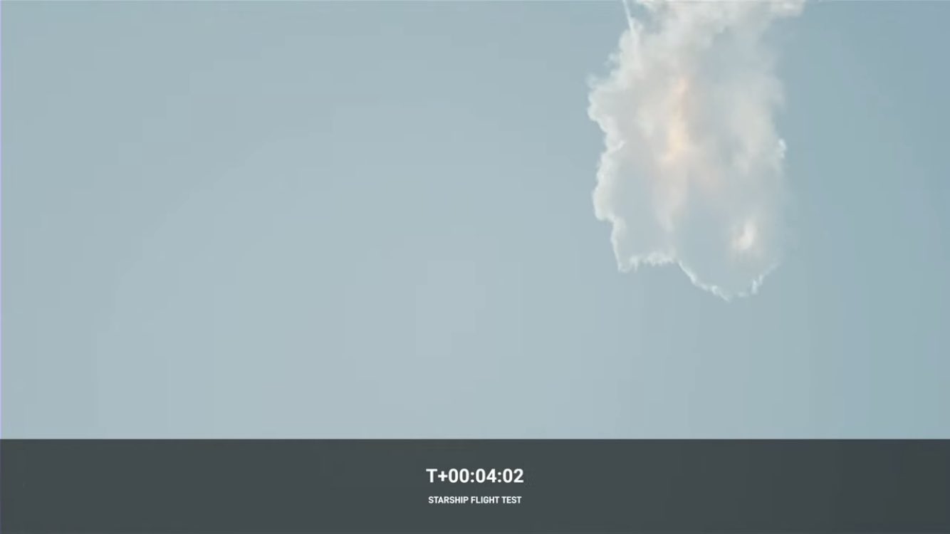 Something went wrong with the scheduled first-stage separation three minutes into the flight and the rocket blew up a minute later. Photo courtesy Twitter/@NASA Click and drag to move