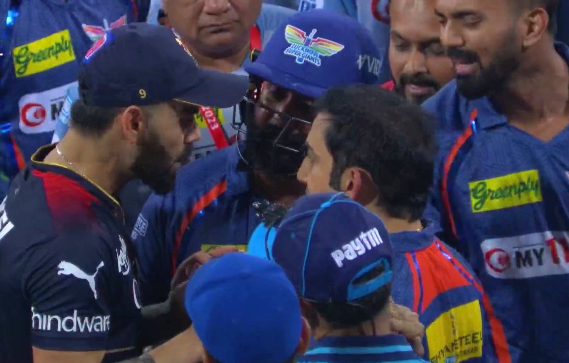 visuals from the match showed Gambhir being quite animated and saying something to Kohli, who seemed to be the calmer person between the two. Other players, including KL Rahul, and support staff separated the two.