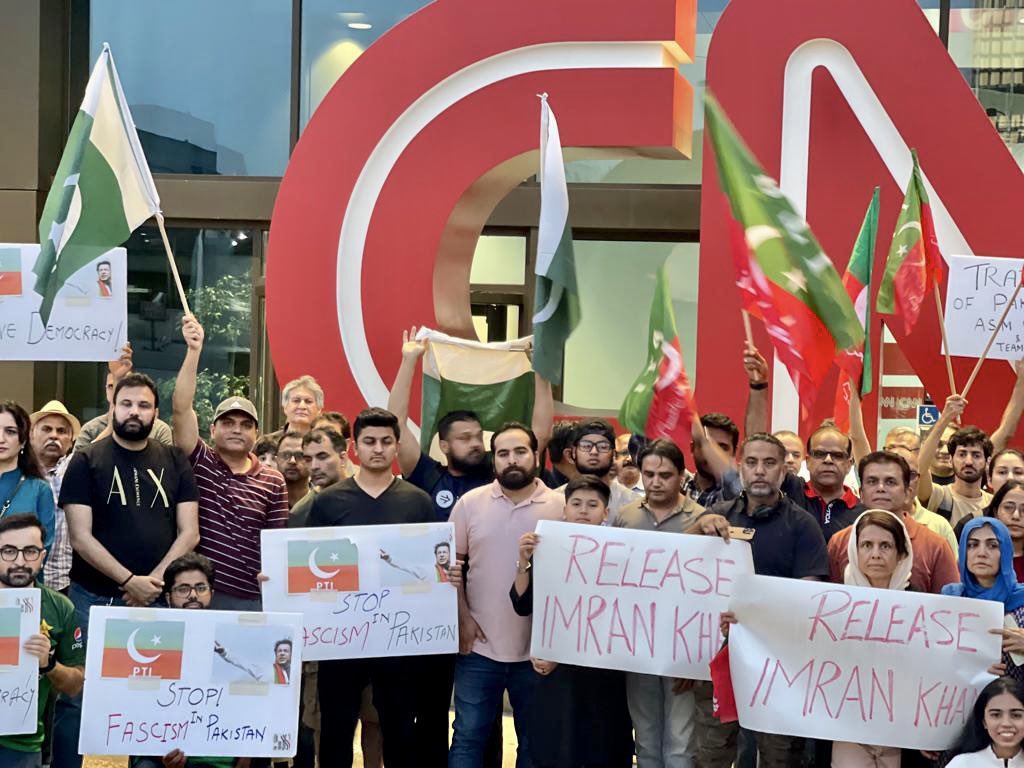 PTI supporters launched protests in cities across the globe.