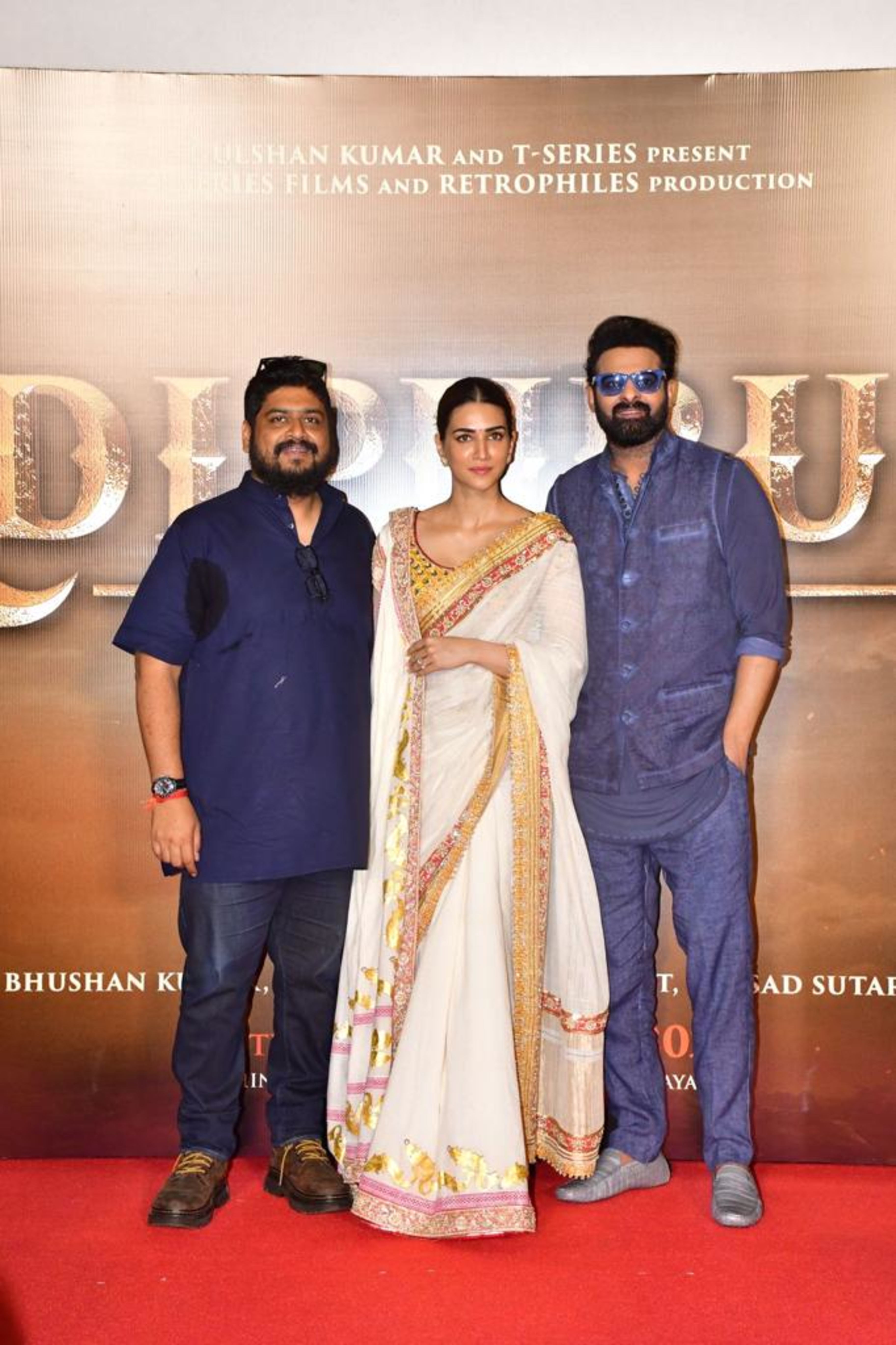 Prabhas, Kriti Sanon and Om Raut launches the trailer for Adipurush in Mumbai.