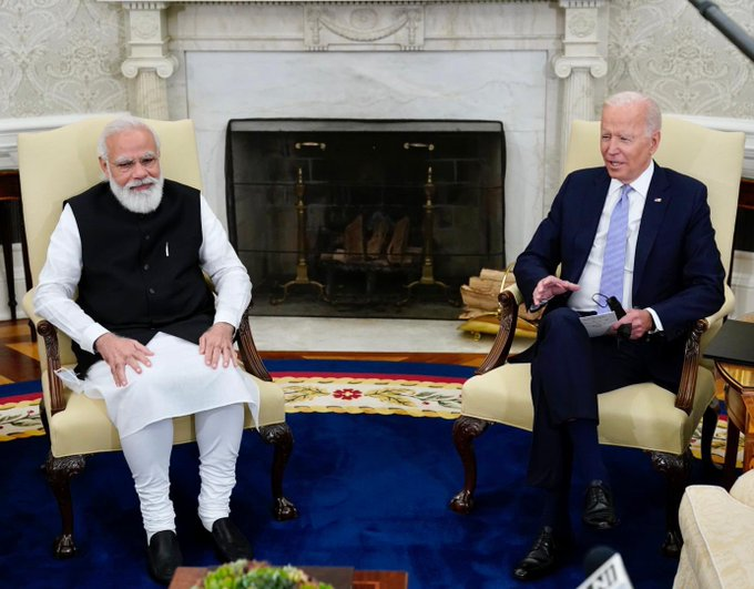 PM Modi visited Biden at the White House in 2021