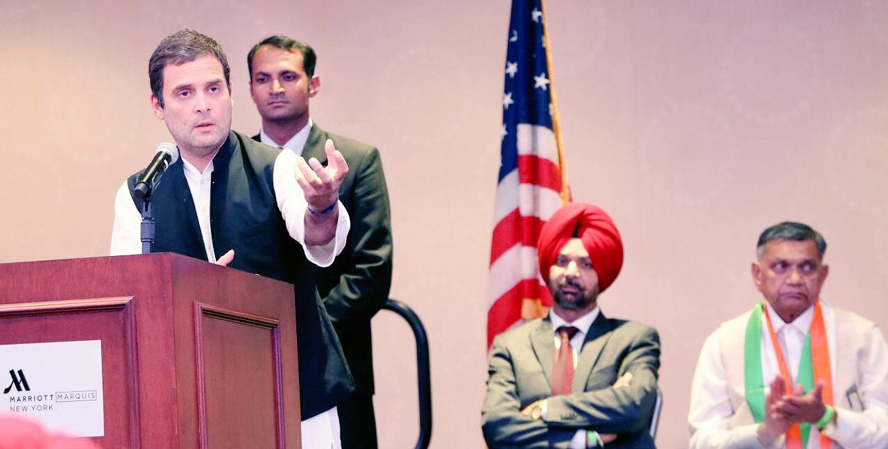 Rahul Gandhi on an earlier trip to New York. Photo courtesy: INC
