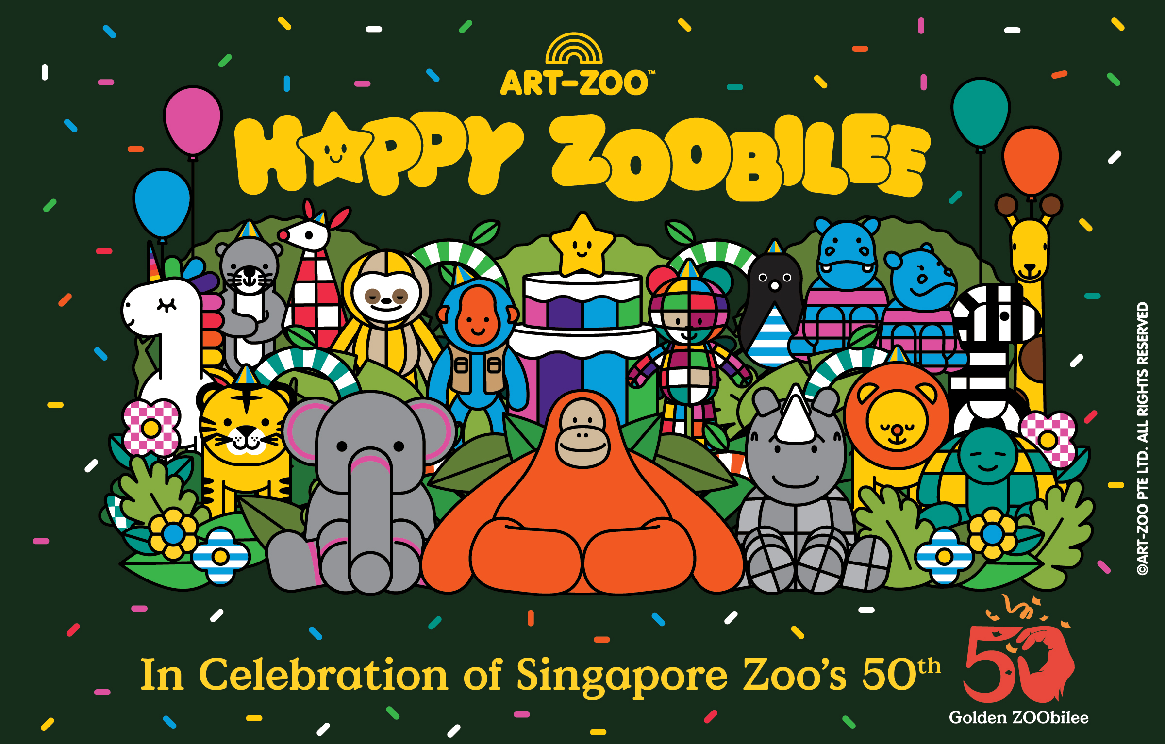 The ART-ZOO concept was inspired by creator Jackson Tan’s fond childhood memories at Singapore Zoo. ART-ZOO comes to the zoo for the first time in a fitting celebration of its golden jubilee. 